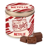Round Tin with Molded Chocolates