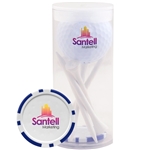 1-Ball 5-Tee Par Pack w/Poker Chip Ball Marker
