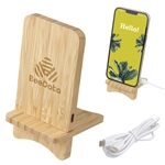FSC® Bamboo Wireless Charger Portable Phone Stand