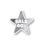 Silver Star Stickers