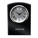 Self-Standing Black Glass Desk Clock