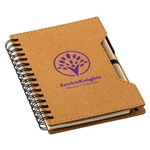 Agenda Recycled Spiral Notebook with Sticky Notes & Pen
