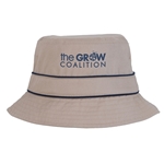 Cotton Bucket Hat with Trim