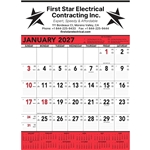 Commercial Contractor Calendar: Red & Black 2026