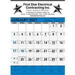 Commercial Contractor Calendar: Blue & Black 2026