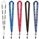 3/4" Eco Friendly rPET Lanyard with Bulldog Clip