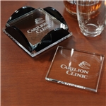 Square Glass Coaster Set
