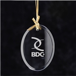 Oval Jade Glass Ornament