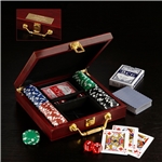 Wooden Box Poker Set