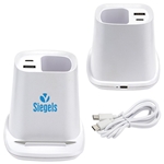 Annex Wireless Charging Stand with Dual Ports & Pen Holder