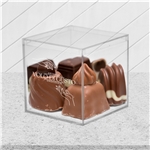 4" X 4" X 4" Clear Plastic Box