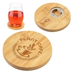 FSC® Bamboo Coaster with Bottle Opener