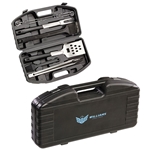 Highland 9-Piece Stainless Steel BBQ Set with Hardshell Case