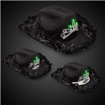 BLACK LED COWBOY HAT W/TIARA