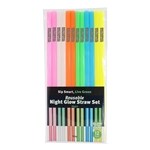 Nite Glow Reusable Straw - 12 Pack