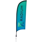 9' Premium Razor Sail Sign Kit (Single-Sided with Ground Spike)