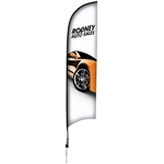 13' Premium Razor Sail Sign Kit (Single-Sided with Ground Spike)