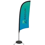 9' Premium Razor Sail Sign Kit (Single-Sided with Scissor Base)
