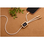 SCX Innovative Design™ 5-in-1 Bamboo Charging Cable 2A