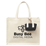 Mini Recycled Cotton Tote Bag With Charm