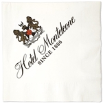 Digital Printed White 3-Ply Luncheon Napkins Coin edge Embossed
