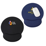 Crest Non-Slip Mouse Pad with Foam Wrist Rest