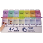 AM/PM Weekly Push Button Pill Tray
