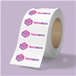5" x 2" BOPP stickers on roll - 3.5mil