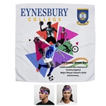 "THE COOLING BANDANA" Recylced RPET 155 GSM Full Color Sublimation – 22” H x 22” W