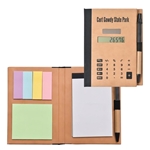Recycled Cardboard Notebook w/ Calculator and Sticky Tabs