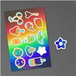 6" x 9" Holographic Sticker Sheet