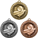 Stock Small Academic & Sports Laurel Medals: Baseball