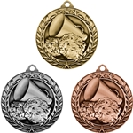 Stock Small Academic & Sports Laurel Medals: Cheerleading