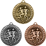 Stock Small Academic & Sports Laurel Medals: Cross Country