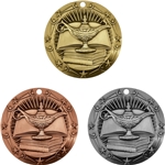 Stock World Class Sports & Academic Medals: Book & Lamp
