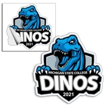 "CustomCut ™" Full Color Custom Shape Removable Vinyl Stickers In Singles