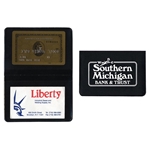 Fold Over Card Case with 2 clear pockets