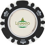Recycled Poker Chip with Metal Ball Marker
