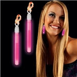 Pink Glow Clip On Earrings