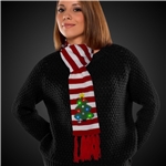 Striped Christmas Tree LED Scarf