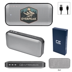 Cutter & Buck® Aluminum Suede Speaker And Power Bank