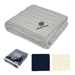 Cable Knit rPET Chenille Blanket