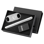 Cubano Cigar Holder Lighter and Cutter Gift Set