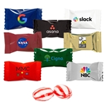 4 Color Process Wrapped Red Striped Peppermint Mega Mints