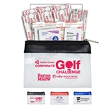 "SAFETY-ON-THE-GO" 14 Piece First Aid Kit in Colorful Zipper Vinyl Pouch