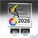 2 ½" X 2 /12" X ½" Mini Square Acrylic Paperweight