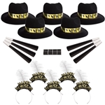 Golden Midnight New Year's Eve Party Kit for 50 People