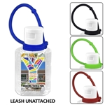 "BREEZE" 0.5 oz Compact Hand Sanitizer Antibacterial Gel in Flip-Top Squeeze Bottle with Adjustable Silicone Carry Strap