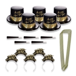 Golden Fantasy New Year's Eve Party Kit for 50 People