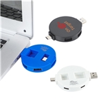 Quad 4-Port USB-C & USB-A Hub with Recycled ABS Case